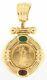 Fine Gold Coin Pendant 14kt Yellow Gold 2 Walking Liberty American Gold