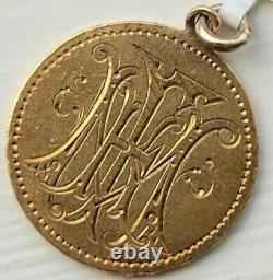 Fine Gold Love Token Coin Pendant 6 Grams With Jump Ring At Top