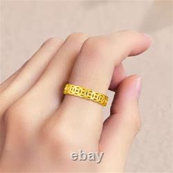 Fine Pure 999 24K Yellow Gold Unisex 3D Lucky Money Coin Ring Us Size4-9 Fine Pure 999 24K Yellow Gold Unisex 3D Lucky Money Coin Ring Us Size4-9