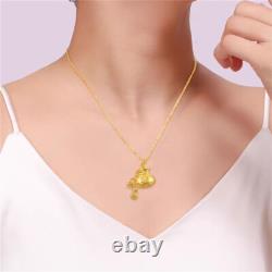 Fine Pure 999 24K Yellow Gold Women 3D Lucky Coin Fu Bag Pendant 1-1.2g 1412mm Fine Pure 999 24K Yellow Gold Women 3D Lucky Coin Fu Bag Pendant 1-1.2g 1412mm