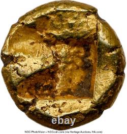 First Coin in Human History Ionia Swastika Electrum Gold coin 625 BC, NGC CH VF