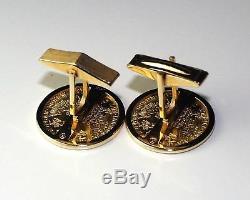 Franc. Ios. I. D. G. Avestriae. Imperator Coin Gold Cufflinks