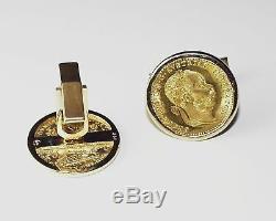 Franc. Ios. I. D. G. Avestriae. Imperator Coin Gold Cufflinks