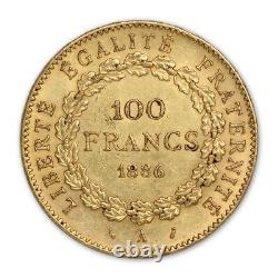 France 1886-A Gold 100 Francs Angel XF Extra Fine French Coin. 9334 oz AGW