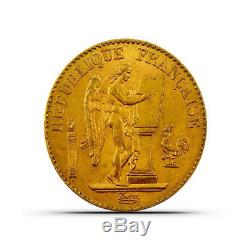 France 20 Francs Angel Gold Coin 0.1867 oz Random Date Extremely Fine (XF)