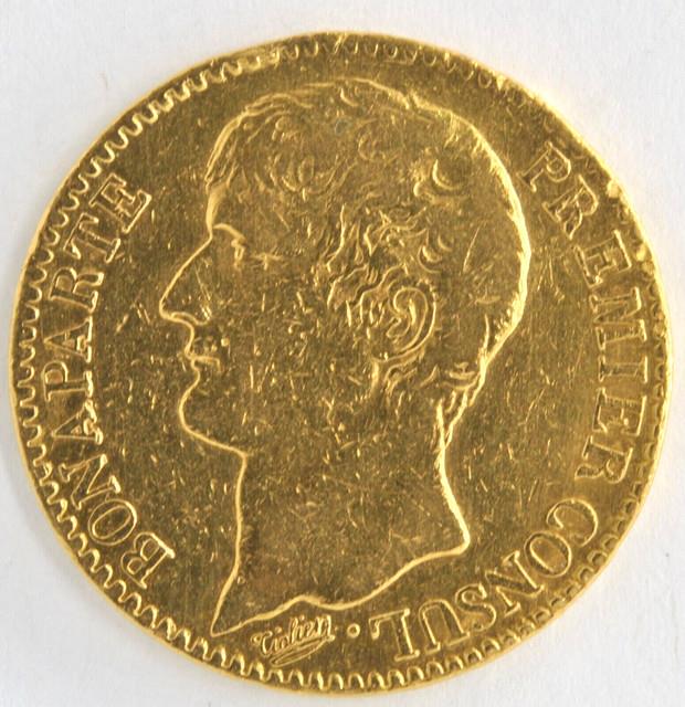 France An12-a 40 Francs. 900 Fine Gold Coin Ruler Napoleon Consul Km# 652
