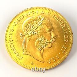 GEM BU 1892 Fine. 900 Gold Coin Austria BU+ UNC 4 Florins 10 Francs AGW. 0933