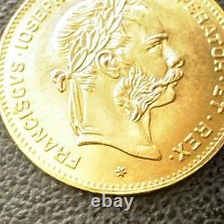 GEM BU 1892 Fine. 900 Gold Coin Austria BU+ UNC 4 Florins 10 Francs AGW. 0933