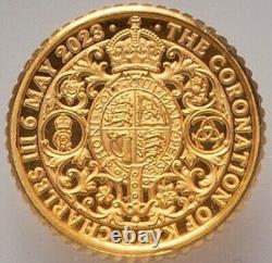 GOLD 1/40 Oz NGC PF70 2023 KING CHARLES III CORONATION G BRITAIN Fine 0.999 COIN