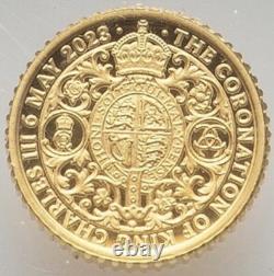 GOLD 1/40 Oz NGC PF70 2023 KING CHARLES III CORONATION G BRITAIN Fine 0.999 COIN