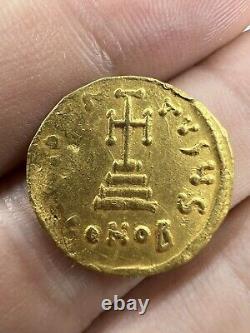 GOLD Constans II 641-668 AD, Byzantine Roman Empire AV Solidus Coin, Fine