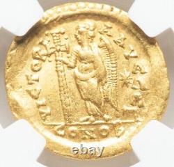 GOLD Marcian 450-457 AD, Eastern Roman Byzantine Empire AV Solidus Coin NGC ChVF