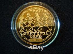 GRATEFUL DEAD. 9999 24kt FINE GOLD COIN LIMITED EDITION # 30 OF 100 MINTED