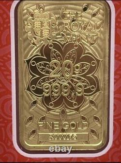 Ganesh 20g Gold Bullion Minted Bar 0.999 Fine 24ct Gold Ganesh 20g Gold Coin Bar