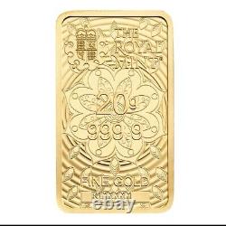 Ganesh 20g Gold Bullion Minted Bar 0.999 Fine 24ct Gold Ganesh 20g Gold Coin Bar