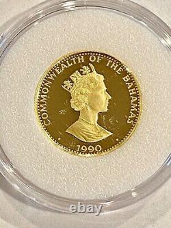 Genuine- $100 (. 900 Fine) Gold Proof Coin, Discovery Of The New World