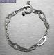 Genuine Roberto Coin Chic And Shine Circle 18k White Gold Toggle Clasp Bracelet