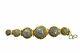 Georgian 18k Yellow Gold Ancient Roman Silver Coin Bracelet Antique Empire