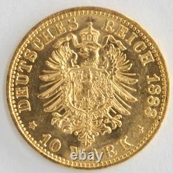 German States Prussia 10 Mark Friedrich. 900 Fine Gold Coin Random Year KM# 514 German States Prussia 10 Mark Friedrich. 900 Fine Gold Coin Random Year KM# 514