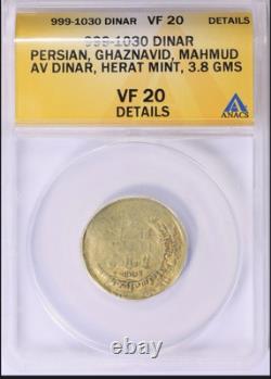 Ghaznavid (999-1030) Gold Dinar Herat Mint VF-20 details. (3.8 gm) Rare