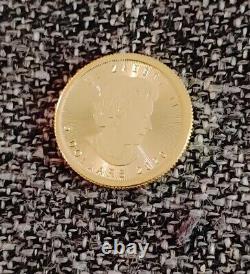 Gold 1/10 Oz Canadian 2020 Maple Leaf Brilliant Uncirculated $5 Coin. 9999 Fine