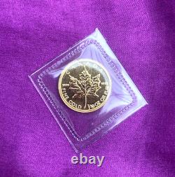 Gold 1/10 oz 2010 Canadian Maple Leaf $5 coin. 9999 Fine