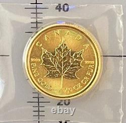 Gold 1/10 oz Canadian 2015 Gold Maple Leaf $5 Coin. 9999 Fine coin