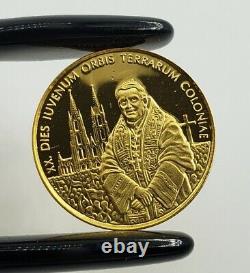 Gold Bullion Coin Somalia 5 Dollars 2005 Pope Benedict 999 Fine 24K Pure Round $