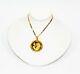 Gold Coin 14kt Yellow Gold Oriental Dragon Pendant Necklace