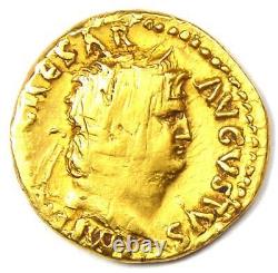 Gold Nero AV Aureus Gold Roman Coin 54-68 AD Fine Details (Scratches)