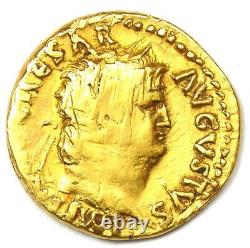 Gold Nero AV Aureus Gold Roman Coin 54-68 AD Fine Details (Scratches)