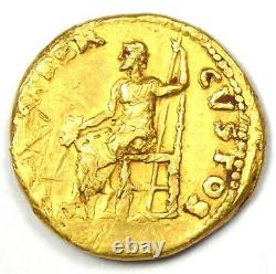 Gold Nero AV Aureus Gold Roman Coin 54-68 AD Fine Details (Scratches)