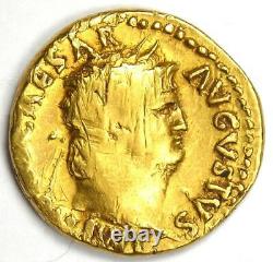 Gold Nero AV Aureus Gold Roman Coin 54-68 AD Fine Details (Scratches)