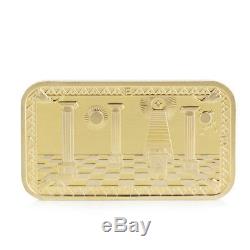 Gold Plated Masonic Freemasonry 999 Fine Physical Commemorative Challenge Coin