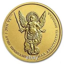 Gold coin Archangel Michael 2012. Weighing 1/10 oz, fineness 999.9