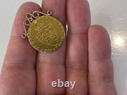 Good 1787 Dated Solid 22ct Gold George III Gold Guinea Coin Pendant