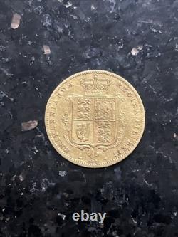 Great Britain 1872 1/2 Sovereign Ruler Victoria. 917 Fine Gold Coin KM# 735.1