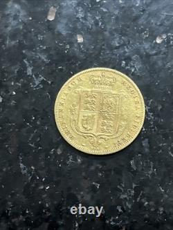 Great Britain 1872 1/2 Sovereign Ruler Victoria. 917 Fine Gold Coin KM# 735.1