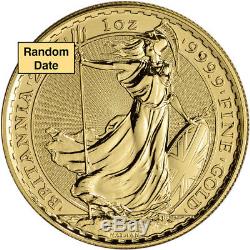 Great Britain Gold Britannia £100 1 oz BU. 9999 Fine Random Date