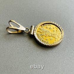 Guardian Angel Forever At My Side 1/25 oz. 999 Fine Gold 24K Coin Charm Pendant