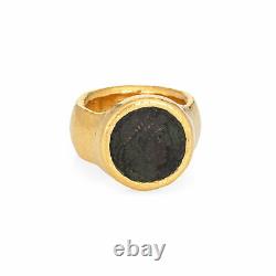 Gurhan Roman Coin Ring 24k Gold Sz 6 Estate Fine Jewelry One of a Kind