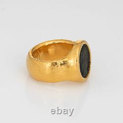 Gurhan Roman Coin Ring 24k Gold Sz 6 Estate Fine Jewelry One of a Kind