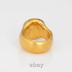 Gurhan Roman Coin Ring 24k Gold Sz 6 Estate Fine Jewelry One of a Kind