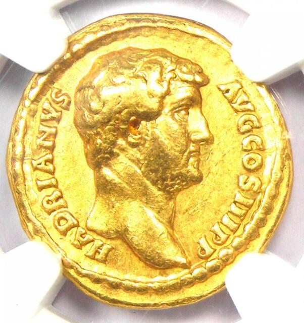 Hadrian Gold Av Aureus Roman Gold Coin 117-138 Ad Ngc Choice Vf + Fine Style