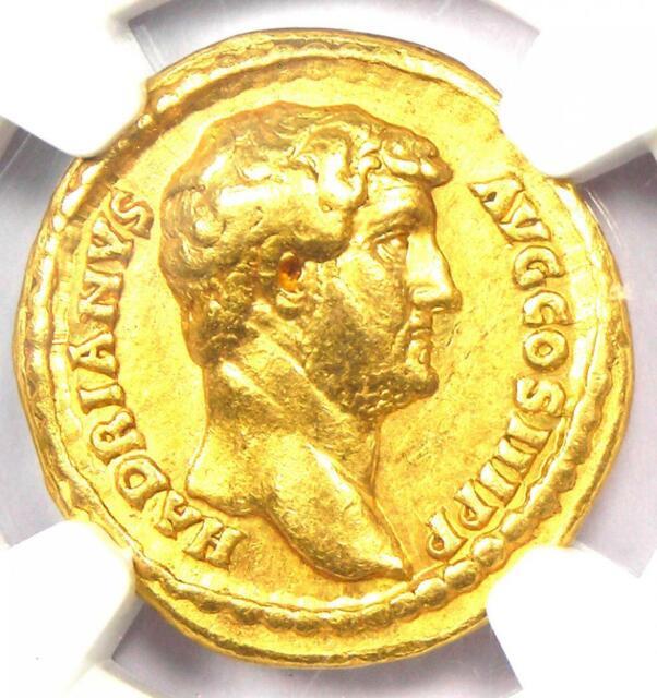 Hadrian Gold Av Aureus Roman Gold Coin 117-138 Ad Ngc Choice Vf + Fine Style