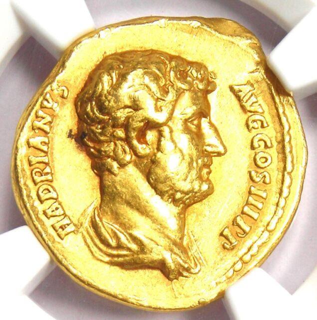 Hadrian Gold Av Aureus Roman Gold Coin 117-138 Ad Ngc Xf (ef) + Fine Style