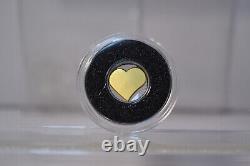 Heart In Gold $1 Dollar Proof Republic Of Palau 1/2 Gram. 9999 Fine Gold Coin