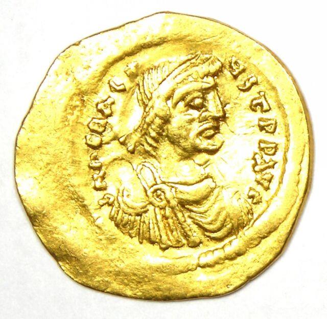 Heraclius Gold Av Semissis Gold Coin 613-641 Ad Good Vf (very Fine)