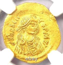 Heraclius Gold AV Tremissis Gold Byzantine Coin 610-641 AD Certified NGC XF EF