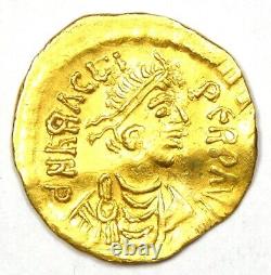 Heraclius Gold AV Tremissis Gold Byzantine Coin 613-641 AD Good VF (Very Fine)